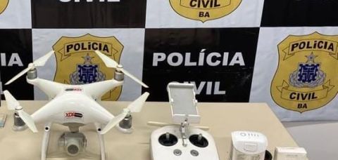Drone utilizado pelo tráfico de drogas em Feira de Santana é apreendido