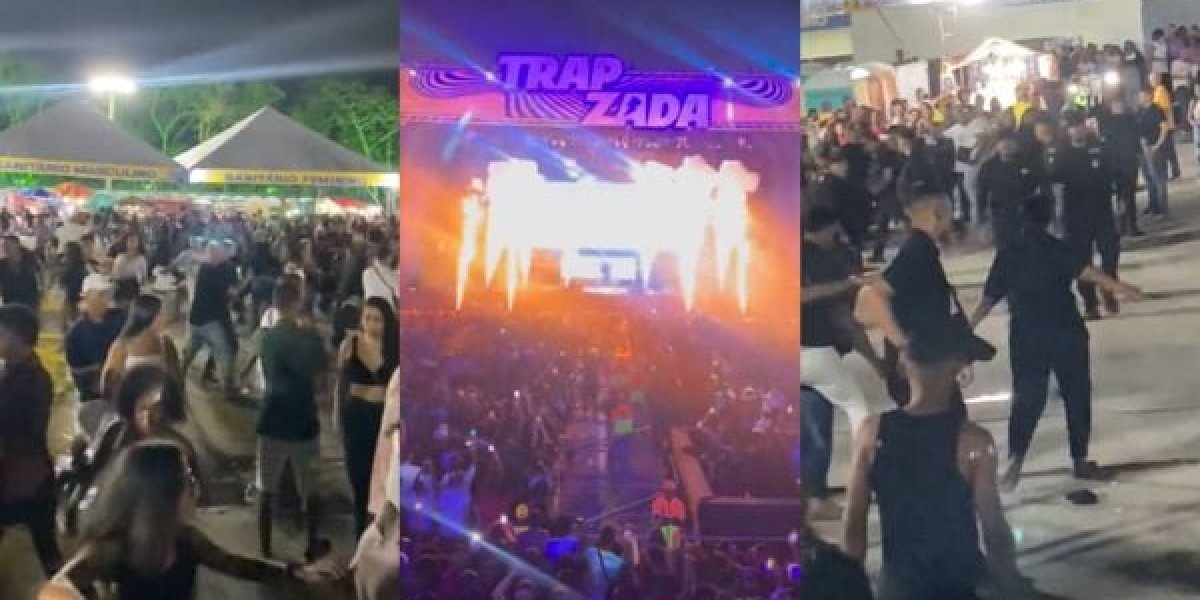 Trapzada é marcado por arrastão, confusão com cantor e briga entre seguranças