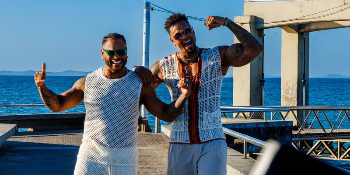 Tony Salles e Léo Santana gravam clipe juntos