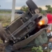 Bebê morre após carro bater em barranco e capotar em acidente na BR-020