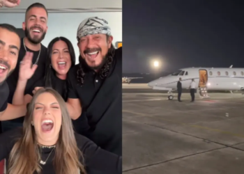 Bell Marques embarca com família para aproveitar período de férias