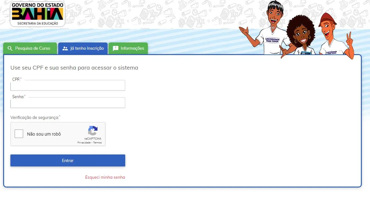 SEC prorroga inscrição para o Programa Universidade para Todos