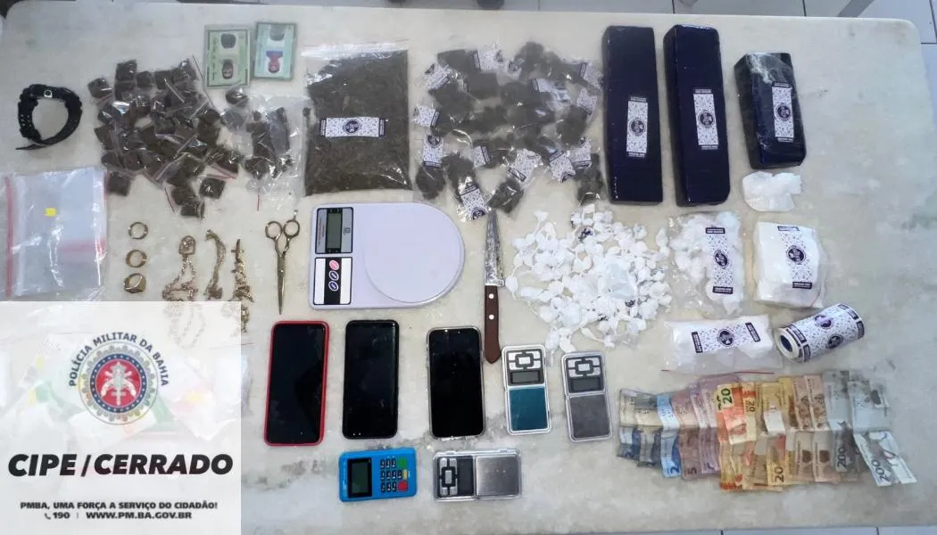 Três pessoas são presas com drogas em Luís Eduardo Magalhães